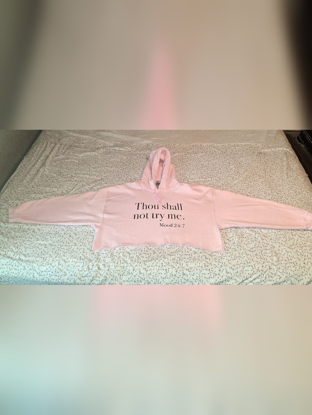 Gildan Light Pink Heavy Blend Hoodie with Bold Black Text